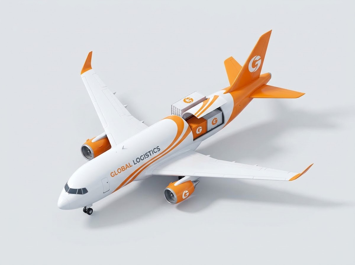 Air Freight 3D illustration