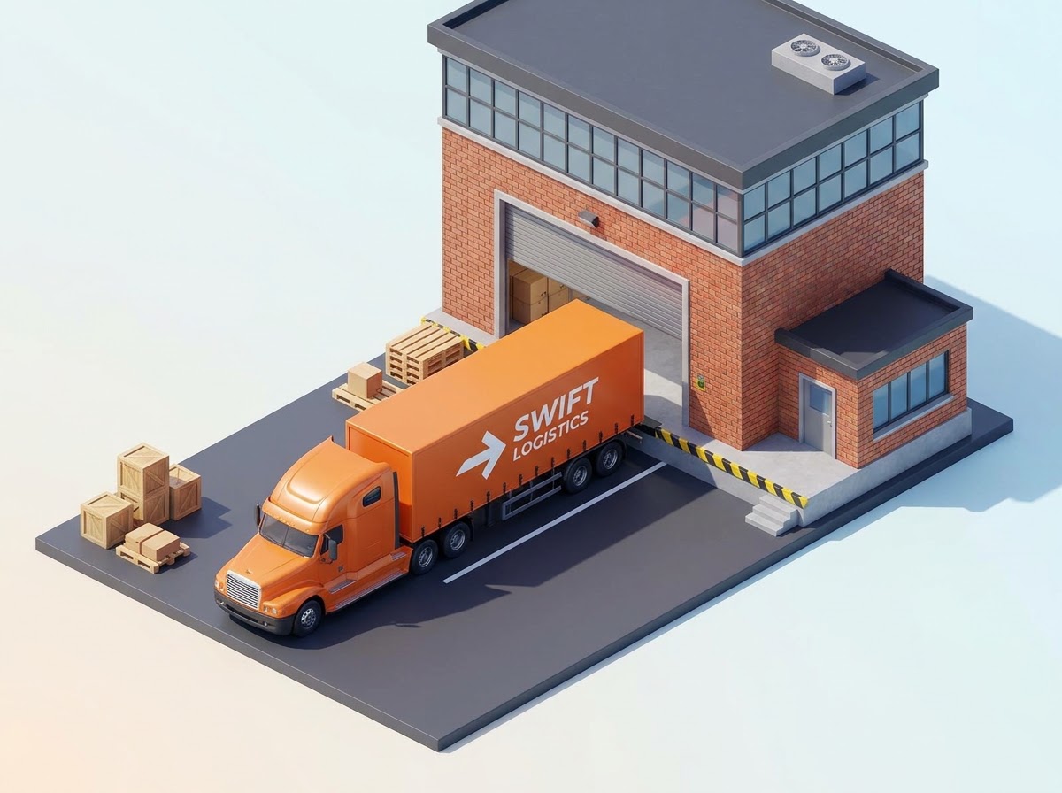 Land Transport 3D illustration
